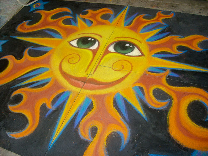Colorful pastel art