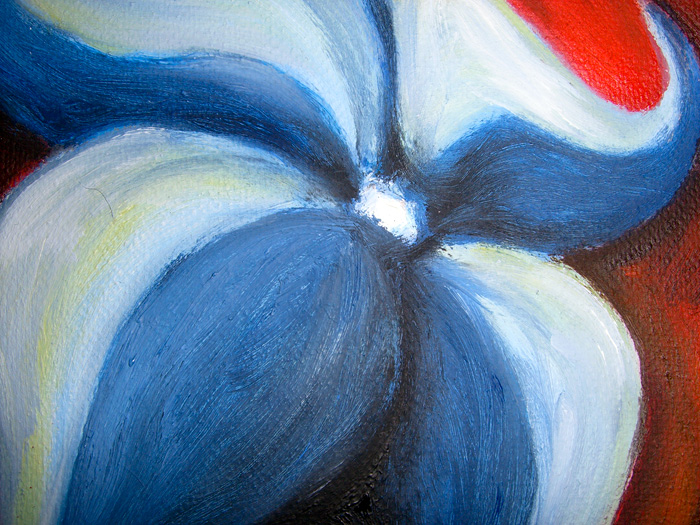 flower painting close up, dark swirls Flower Painting