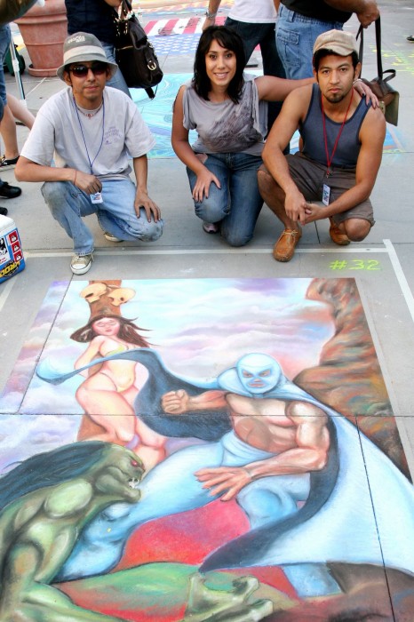 Henry, Nash, Ender, Mural in Chalk Henry, Nash, Ender, Mural in Chalk