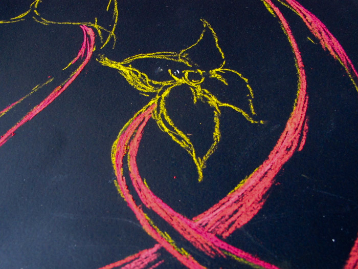 Chalk Drawing begin coloring