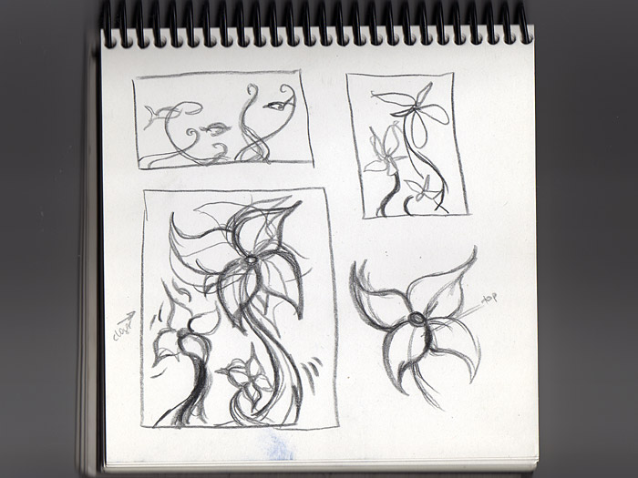 Flower Family Pencil Drawing Sketch by Henry Colchado