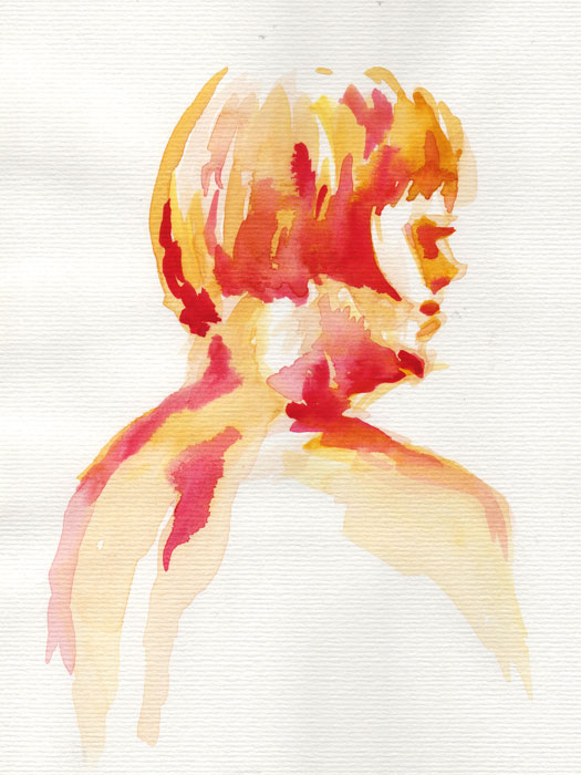 Watercolor portrait by Henry Colchado Watercolor portrait by Henry Colchado