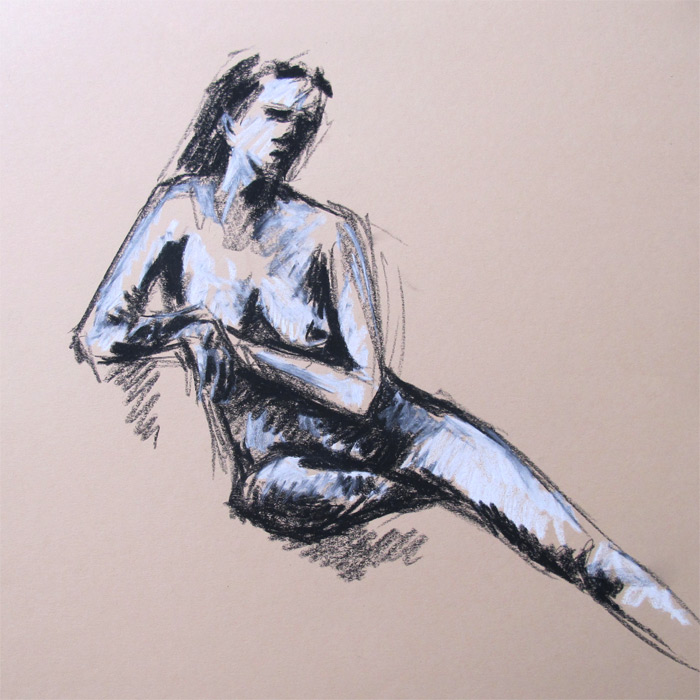 Henry Colchado figure drawing woman sitting