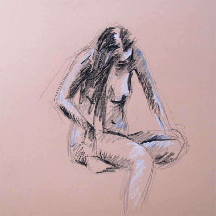 Henry Colchado - figure drawing - woman in chair
