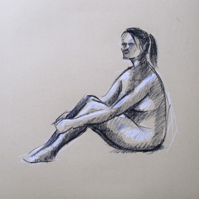 Henry Colchado - figure drawing- woman sitting